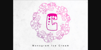 Monogram Ice Cream Font Poster 1