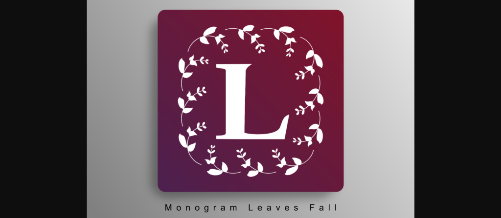 Monogram Leaves Fall Font Poster 1