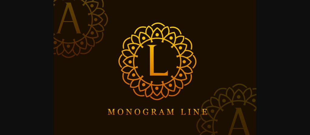 Monogram Line Font Poster 1