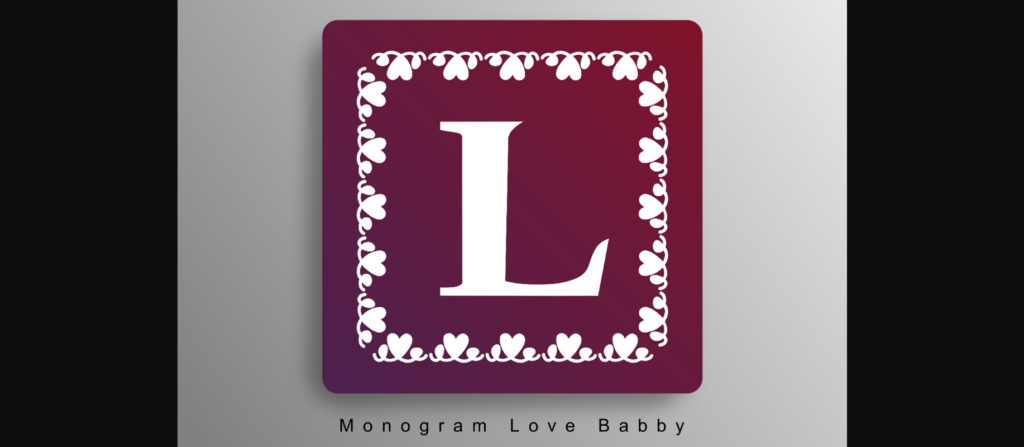 Monogram Love Baby Font Poster 1