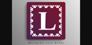 Monogram Love Baby Font Poster 1