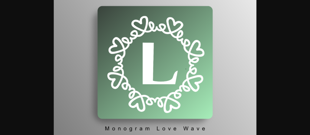 Monogram Love Wave Font Poster 1