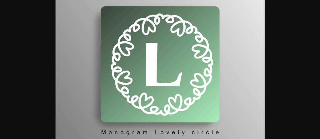 Monogram Lovely Circle Font Poster 1