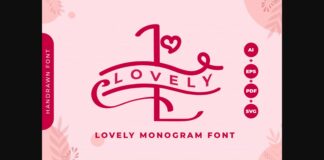 Monogram Lovely Font Poster 1