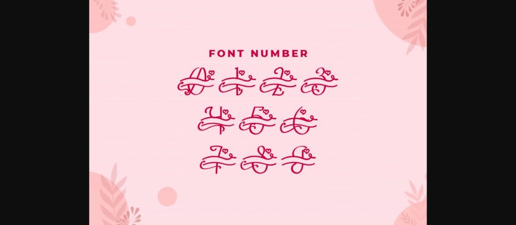 Monogram Lovely Font Poster 7