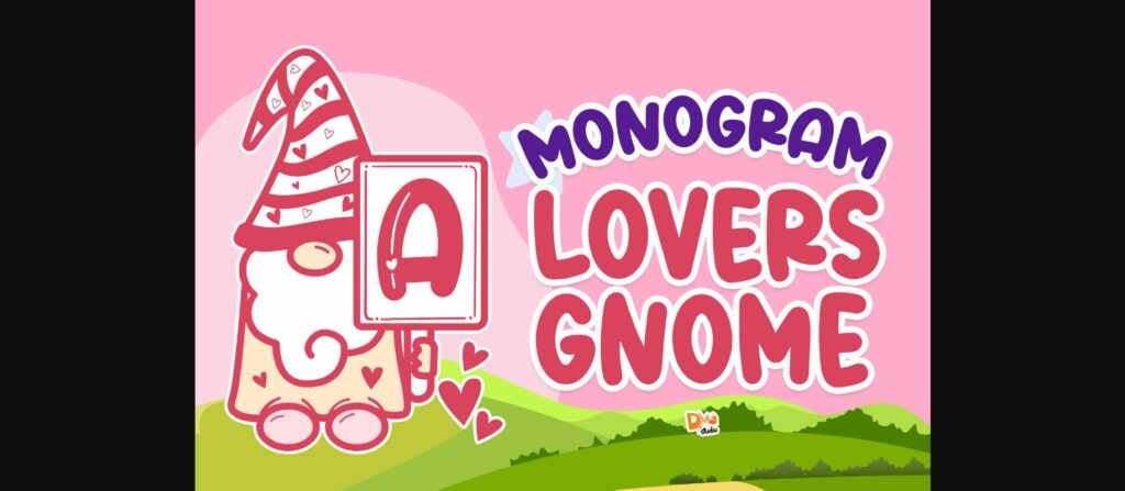 Monogram Lovers Gnome Font Poster 1