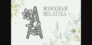 Monogram Melatika Font Poster 1