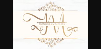 Monogram Molita Font Poster 1