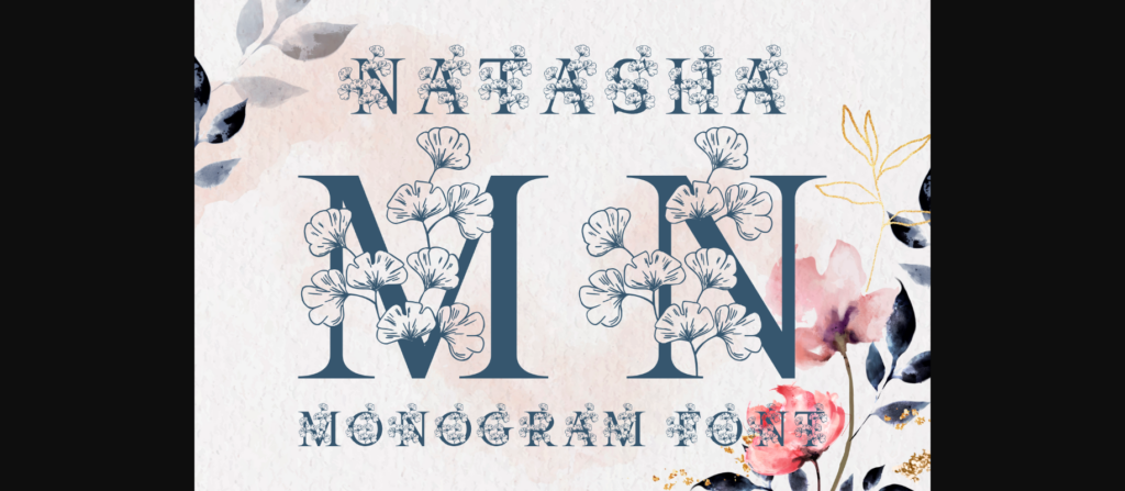 Monogram Natasha Font Poster 3