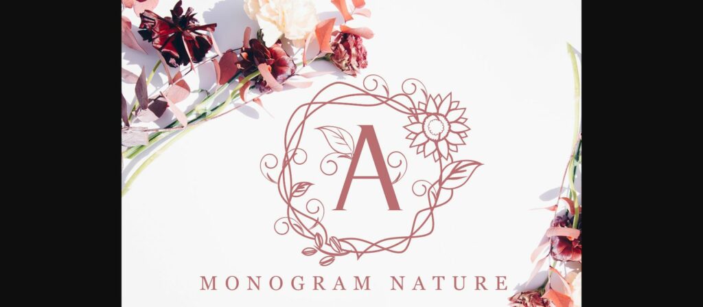 Monogram Nature Font Poster 3