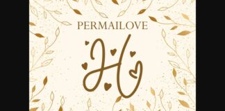 Monogram Permailove Font Poster 1