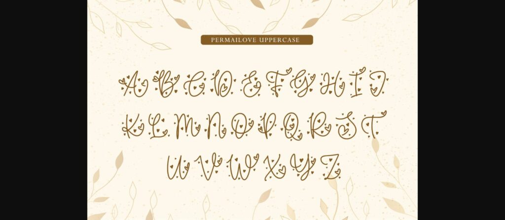 Monogram Permailove Font Poster 4