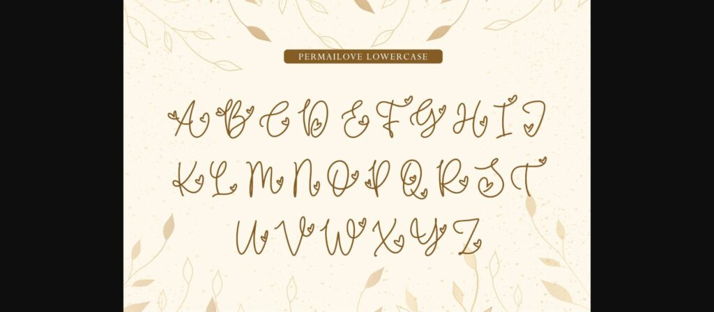 Monogram Permailove Font Poster 6