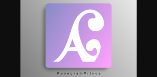 Monogram Prince Font Poster 1