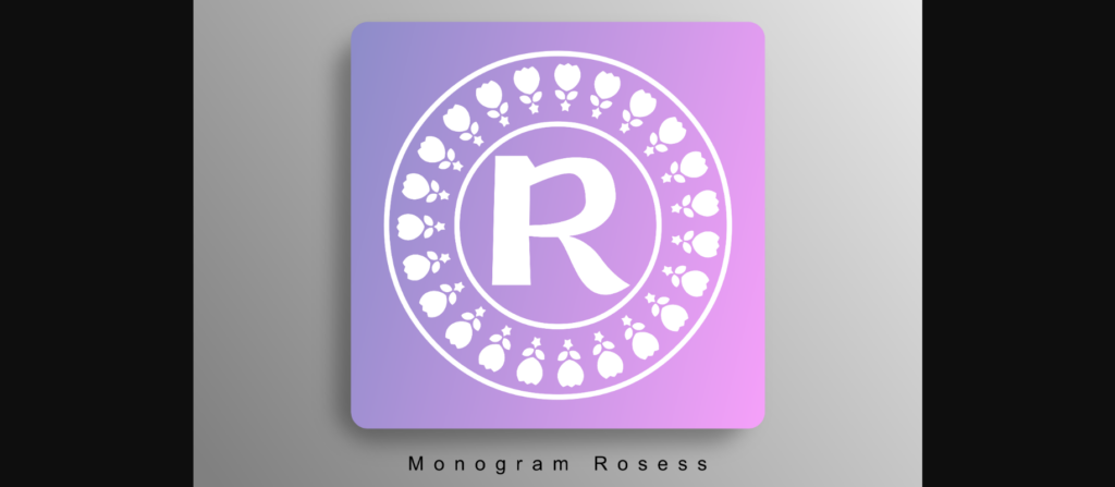 Monogram Rosess Font Poster 1