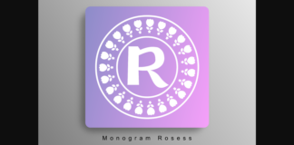 Monogram Rosess Font Poster 1