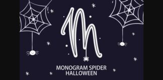 Monogram Spider Halloween Font Poster 1