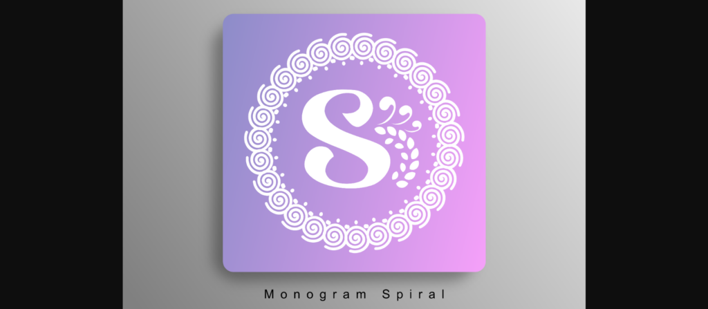 Monogram Spiral Font Poster 3