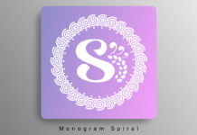 Monogram Spiral Font Poster 1