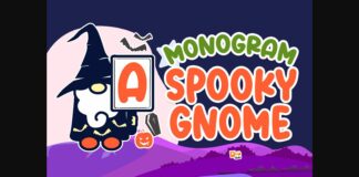 Monogram Spooky Gnome Font Poster 1