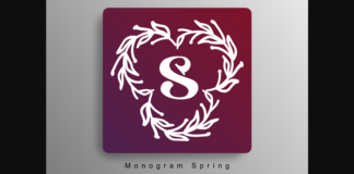 Monogram Spring Font Poster 1