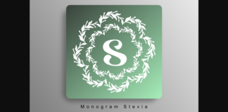 Monogram Stevia Font Poster 1