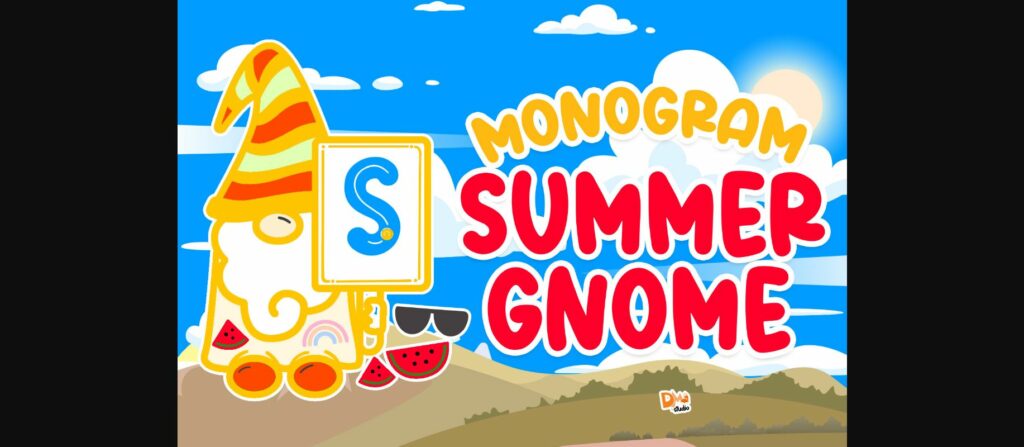 Monogram Summer Gnome Font Poster 3