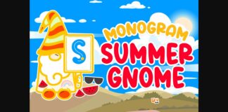 Monogram Summer Gnome Font Poster 1