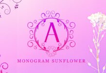 Monogram Sunflower Font Poster 1