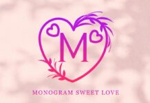 Monogram Sweet Love Font Poster 1