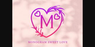 Monogram Sweet Love Font Poster 1