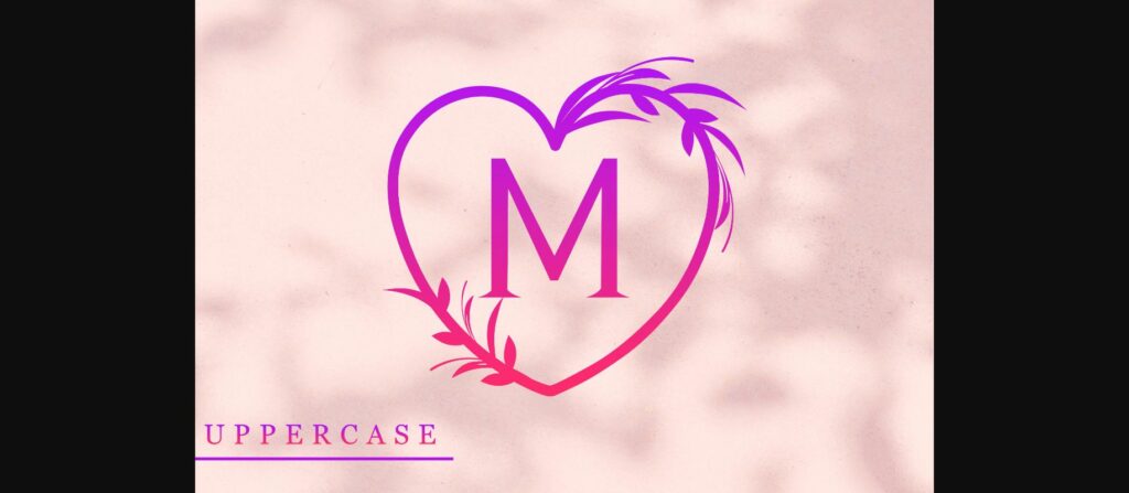 Monogram Sweet Love Font Poster 4