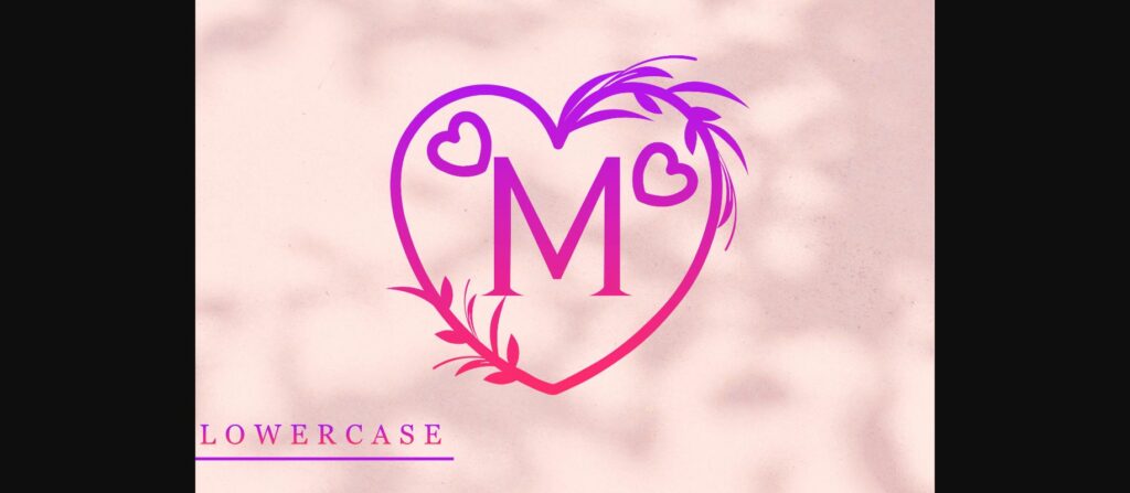 Monogram Sweet Love Font Poster 5