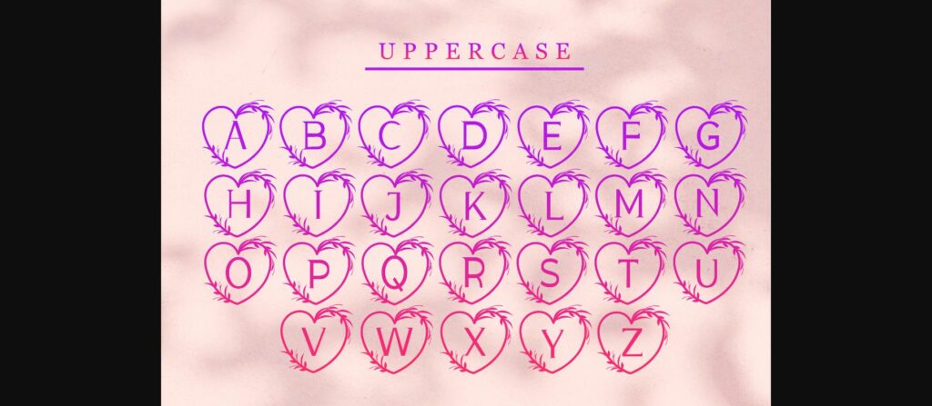 Monogram Sweet Love Font Poster 6