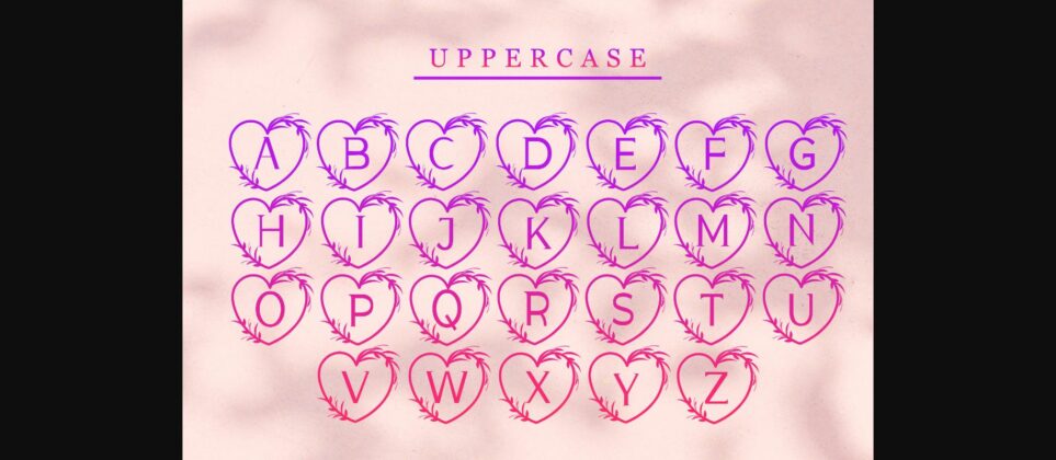 Monogram Sweet Love Font Poster 6