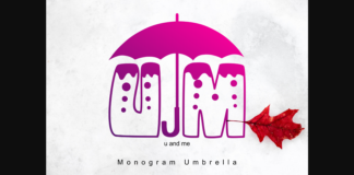 Monogram Umbrella Font Poster 1