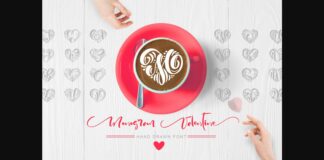 Monogram Valentine Font Poster 1