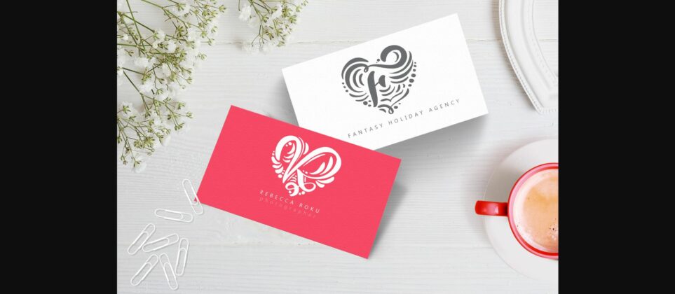 Monogram Valentine Font Poster 7