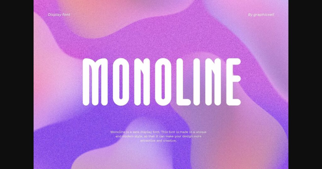 Monoline Font Poster 1