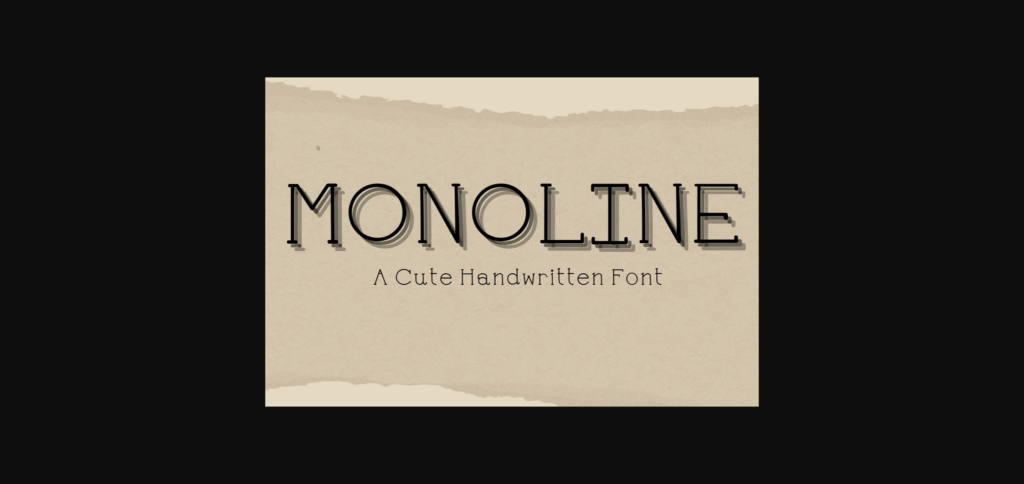 Monoline Font Poster 1