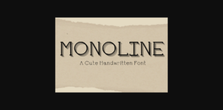 Monoline Font Poster 1