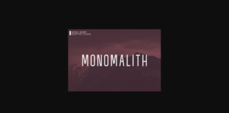 Monomalith Font Poster 1