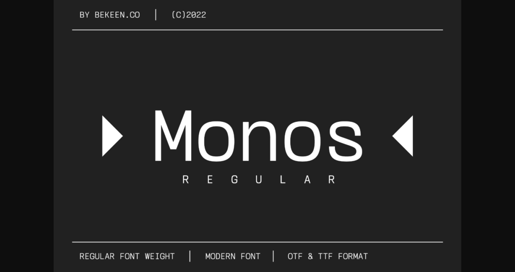 Monos Font Poster 3