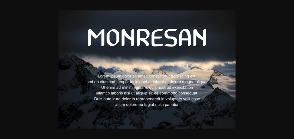 Monresan Font Poster 4