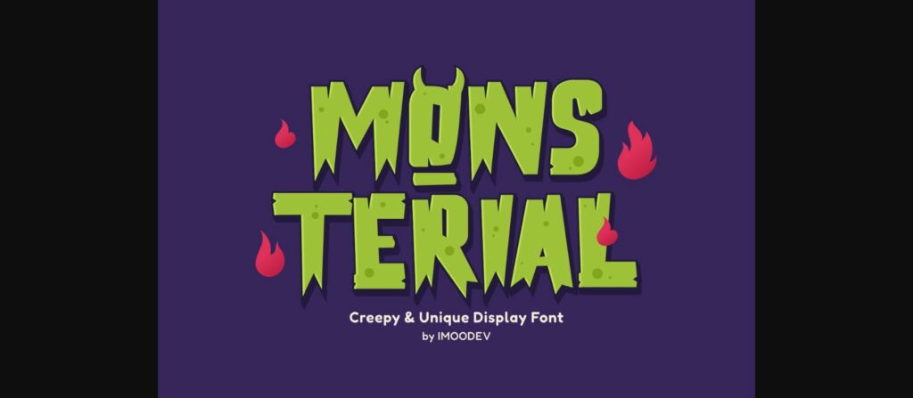 Mons Terial Font Poster 3