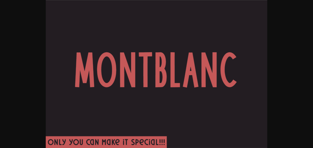 Montblanc Font Poster 3