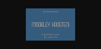 Moorley Hoosten Font Poster 1