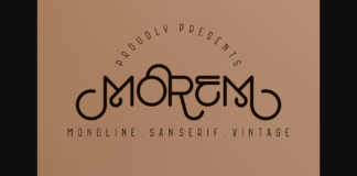 Morem Font Poster 1