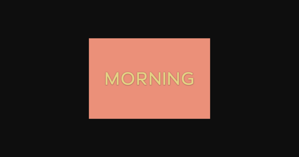 Morning Font Poster 3