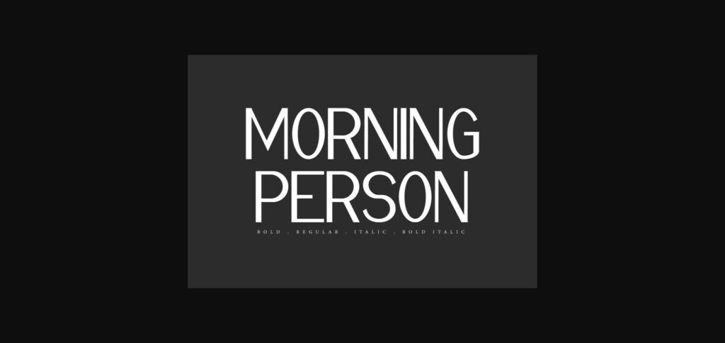 Morning Person Font Poster 3